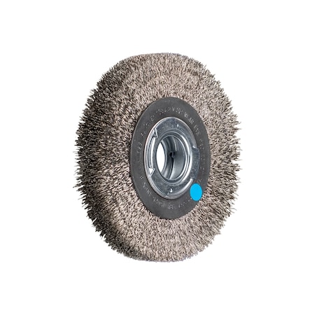 Pferd 6" Crimped Wire Wheel - Medium Face - .012 SS Wire, 2" A.H. 81160